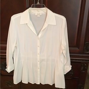 White front buttoned blouse
